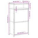skoreol 60x34x112 cm konstrueret træ sort