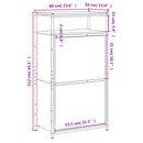 skoreol 60x34x112 cm konstrueret træ sonoma-eg