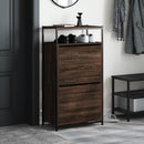 skoreol 60x34x112 cm konstrueret træ brun egetræsfarve