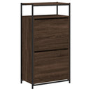 skoreol 60x34x112 cm konstrueret træ brun egetræsfarve