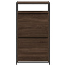 skoreol 60x34x112 cm konstrueret træ brun egetræsfarve