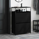 skoreol 75x34x112 cm konstrueret træ sort