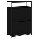 skoreol 75x34x112 cm konstrueret træ sort