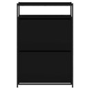 skoreol 75x34x112 cm konstrueret træ sort