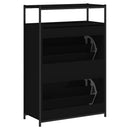 skoreol 75x34x112 cm konstrueret træ sort