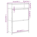 skoreol 75x34x112 cm konstrueret træ sort