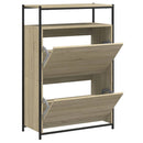 skoreol 75x34x112 cm konstrueret træ sonoma-eg
