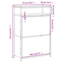skoreol 75x34x112 cm konstrueret træ sonoma-eg