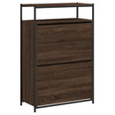 skoreol 75x34x112 cm konstrueret træ brun egetræsfarve