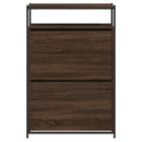 skoreol 75x34x112 cm konstrueret træ brun egetræsfarve