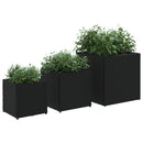 plantekasser 3 stk. polyrattan sort