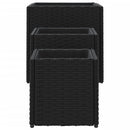 plantekasser 3 stk. polyrattan sort