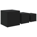 plantekasser 3 stk. polyrattan sort