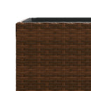 plantekasser 3 stk. polyrattan brun