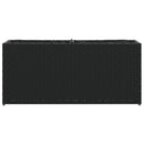 plantekasse med 2 krukker 90x20x40 cm polyrattan sort
