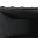 plantekasse med 2 krukker 90x20x40 cm polyrattan sort
