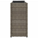 plantekasse med 2 krukker 90x20x40 cm polyrattan brun