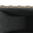 plantekasse med 2 krukker 90x20x40 cm polyrattan brun