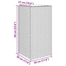 plantekasse 30x30x60 cm polyrattan sort