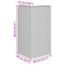 plantekasse 40x40x80 cm polyrattan sort