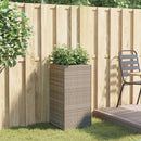 plantekasse 40x40x80 cm polyrattan grå