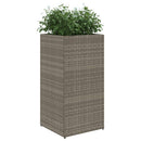 plantekasse 40x40x80 cm polyrattan grå