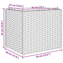 plantekasse 36x30x32 cm polyrattan sort