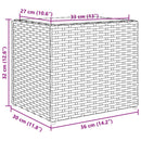 plantekasse 36x30x32 cm polyrattan brun