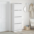 skoskab med 4 vippeskuffer 60x34x187,5 cm hvid