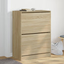 skoskab med 2 vippeskuffer 80x42x108 cm sonoma-eg