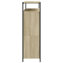 skoskab med 4 vippeskuffer 100x34x112 cm sonoma-eg