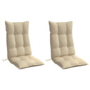 stolehynder m. høj ryg 2 stk. oxfordstof beige