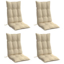 stolehynder m. høj ryg 4 stk. oxfordstof beige