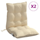 stolehynde med lav ryg 2 stk. oxfordstof beige