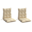 stolehynde med lav ryg 2 stk. oxfordstof beige