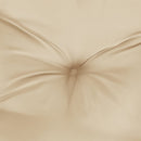 stolehynde med lav ryg 2 stk. oxfordstof beige