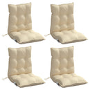 stolehynde med lav ryg 4 stk. oxfordstof beige