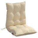 stolehynde med lav ryg 6 stk. oxfordstof beige