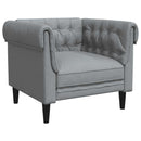 Chesterfield-sofastol stof lysegrå