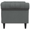 Chesterfield-sofastol stof mørkegrå