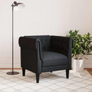 Chesterfield-sofastol stof sort