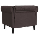 Chesterfield-sofastol stof mørkebrun