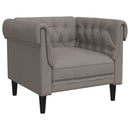 Chesterfield-sofastol stof gråbrun