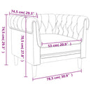 Chesterfield-sofastol stof gråbrun