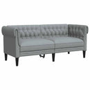 2-personers Chesterfield-sofa stof lysegrå