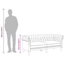 2-personers Chesterfield-sofa stof lysegrå