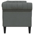 2-personers Chesterfield-sofa stof mørkegrå