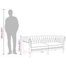 2-personers Chesterfield-sofa stof mørkegrå