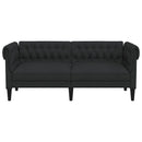 2-personers Chesterfield-sofa stof sort
