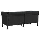 2-personers Chesterfield-sofa stof sort